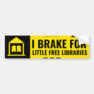 i broms för lite fri bibliotek bildekal