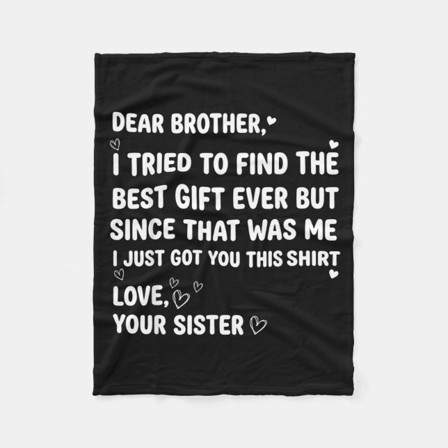 I Brother Dear Tried Brother FindRetro Dear Brothe Fleecefilt (Framsidan)