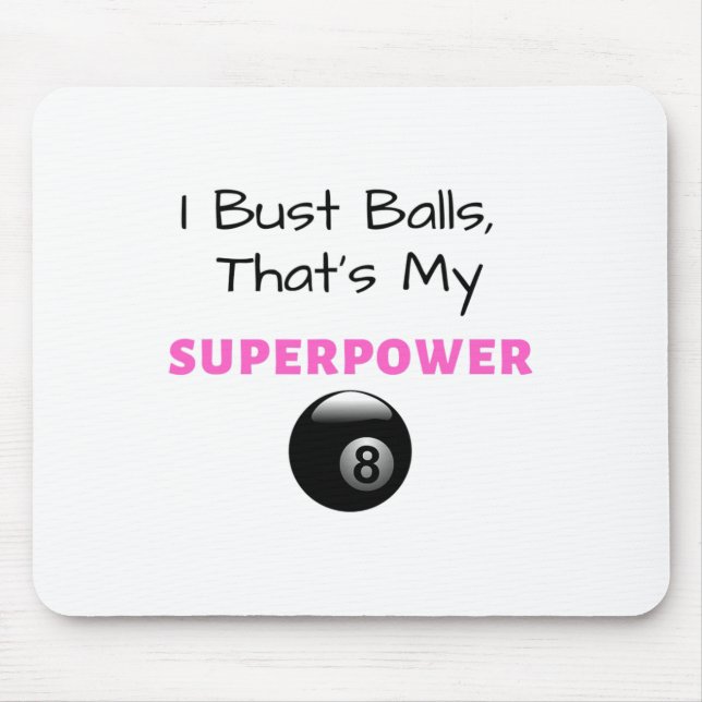I Bust Superpower Billiards Bassäng 8ll 9ll Gift Musmatta (Framsidan)
