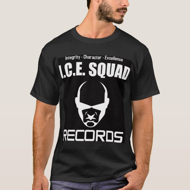 I.C.E. SQUADEN ANTECKNAR BLACK-T TEE (Framsida)
