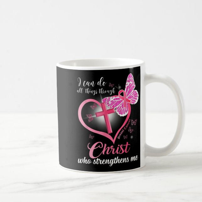 I Can Do All Things Christ Who Strengthens Breast  Kaffemugg (Höger)