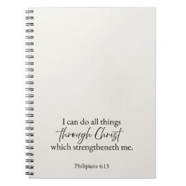 I Can Do All Things Through Christ Christian Anteckningsbok