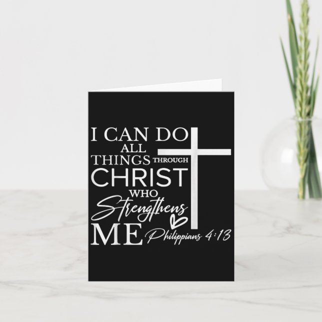 I Can Do All Things Through Christ Christian Faith Kort (Framsida)