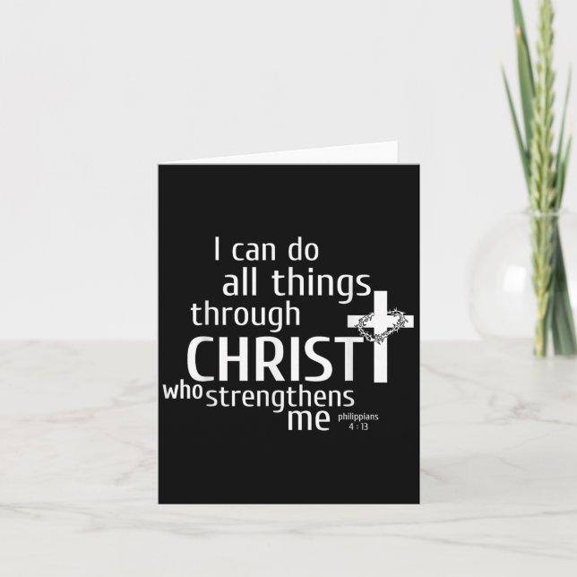 I Can Do All Things Through Christ - Christian Gif Kort (Framsida)