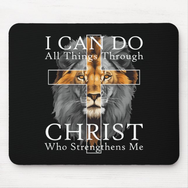 I Can Do All Things Through Christ Christian Lion  Musmatta (Framsidan)