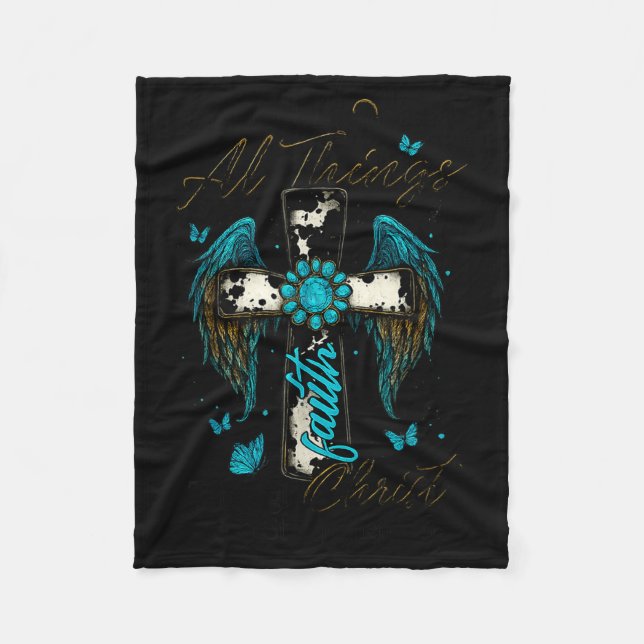 I Can Do All Things Through Christ Who Strengthens Fleecefilt (Framsidan)