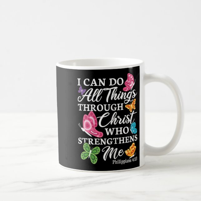 I Can Do All Things Through Christ Who Strengthens Kaffemugg (Höger)