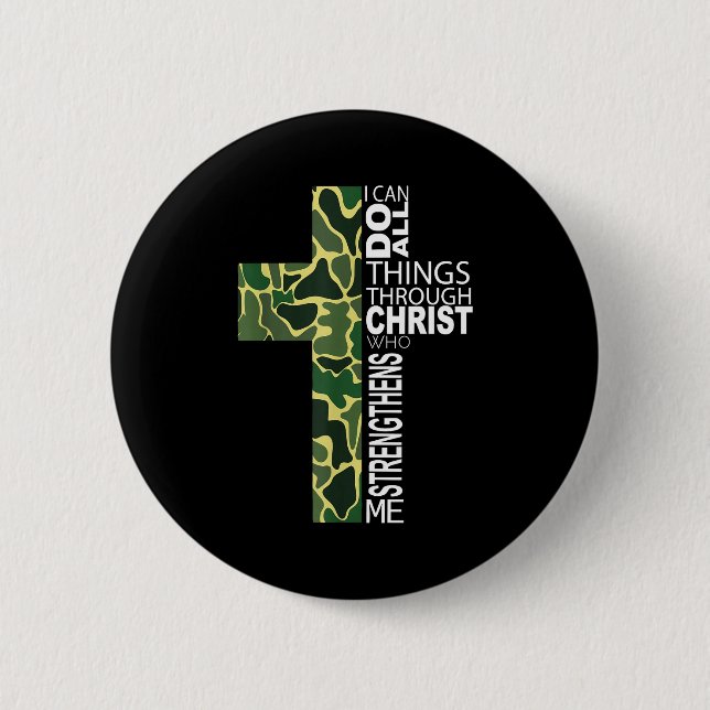 I Can Do All Things Through Christ Who Strengthens Knapp (Framsida)