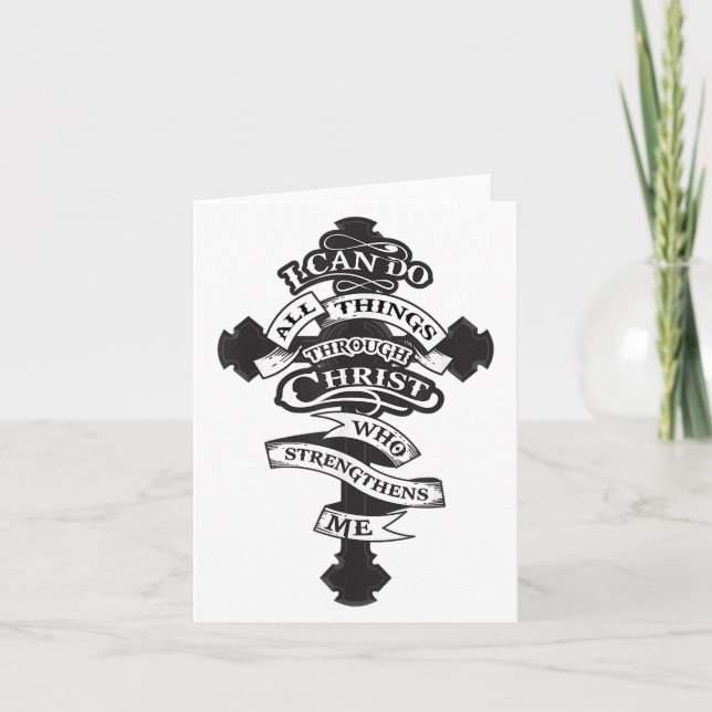 I Can Do All Things Through Christ Who Strengthens Kort (Framsida)