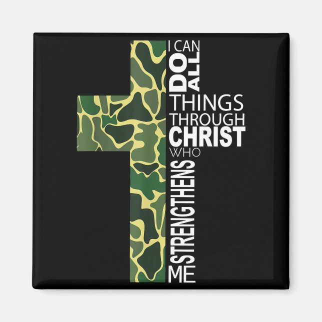 I Can Do All Things Through Christ Who Strengthens Magnet (Framsidan)