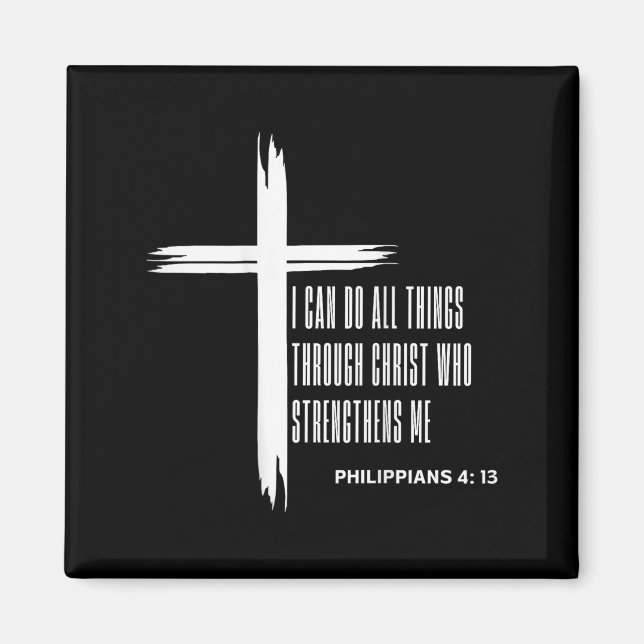 I Can Do All Things Through Christ Who Strengthens Magnet (Framsidan)