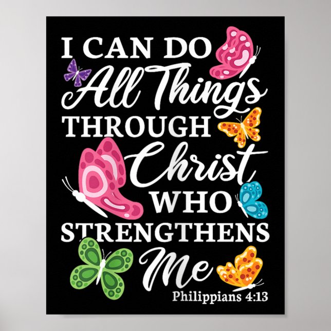 I Can Do All Things Through Christ Who Strengthens Poster (Framsidan)