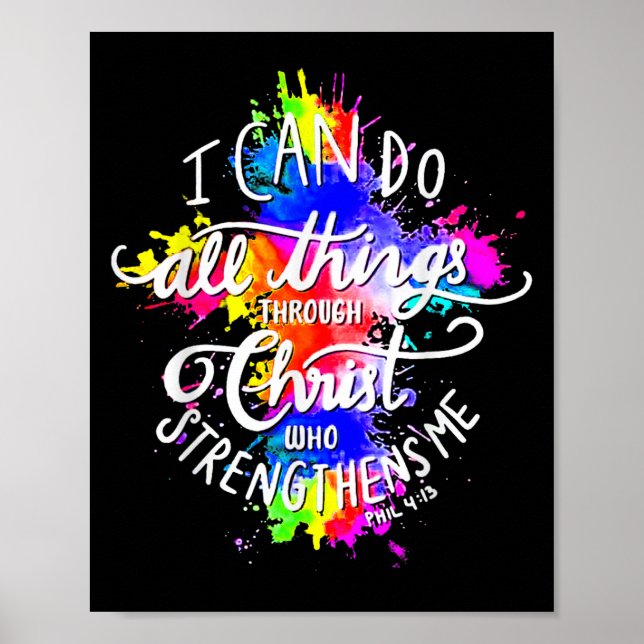 I Can Do All Things Through Christ Who Strengthens Poster (Framsidan)