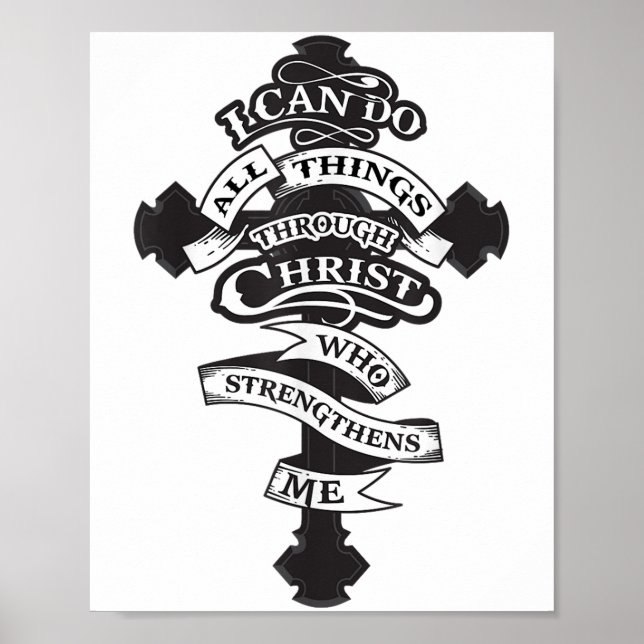 I Can Do All Things Through Christ Who Strengthens Poster (Framsidan)