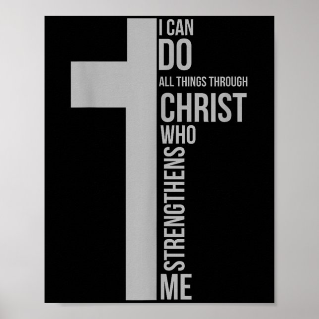 I Can Do All Things Through Christ Who Strengthens Poster (Framsidan)
