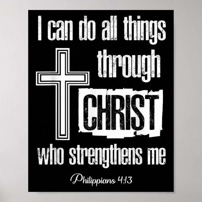 I Can Do All Things Through Christ Who Strengthens Poster (Framsidan)