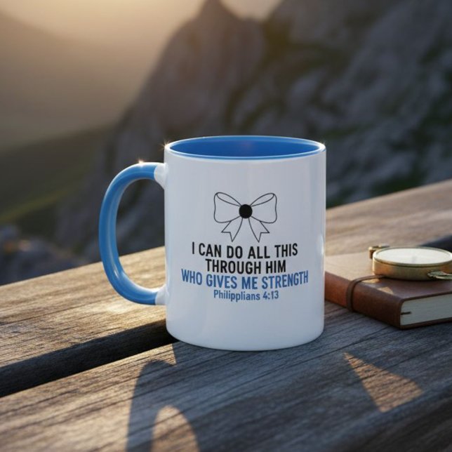 I Can Do All This Bible Verse Two-Tone Mug Mugg (Skapare uppladdad)