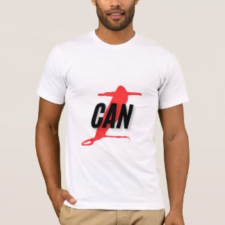"I Can" Dynamic Red & Black Empowerment Word Art T Shirt