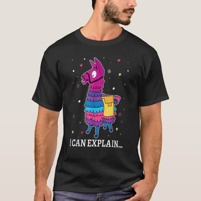 I Can Explain Llama   Alpaca Costume  Llamas   T Shirt (Framsida)