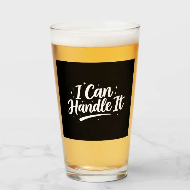 I Can Handle It" Motivational Tumbler Glaskopp (Framsida fylld)