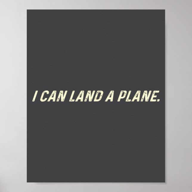 I Can Land A Plane  Poster (Framsidan)