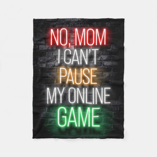 I Can Not Pause My Online Game Fleecefilt (Framsidan)