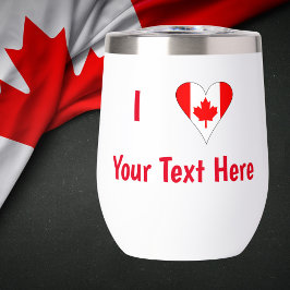 I (Canadian Flagga Heart) Din röda text