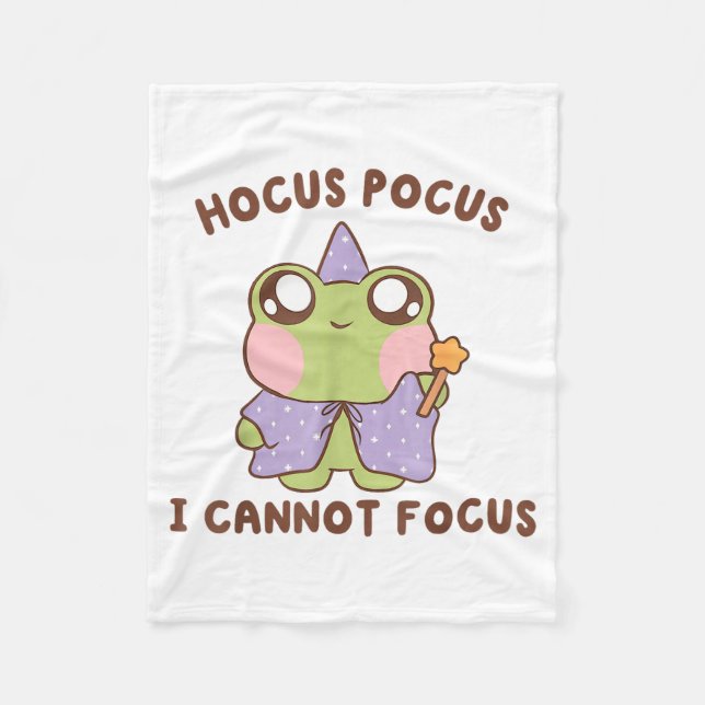 I Cannot Focus Funny Adhd Sitive Frog  Fleecefilt (Framsidan)