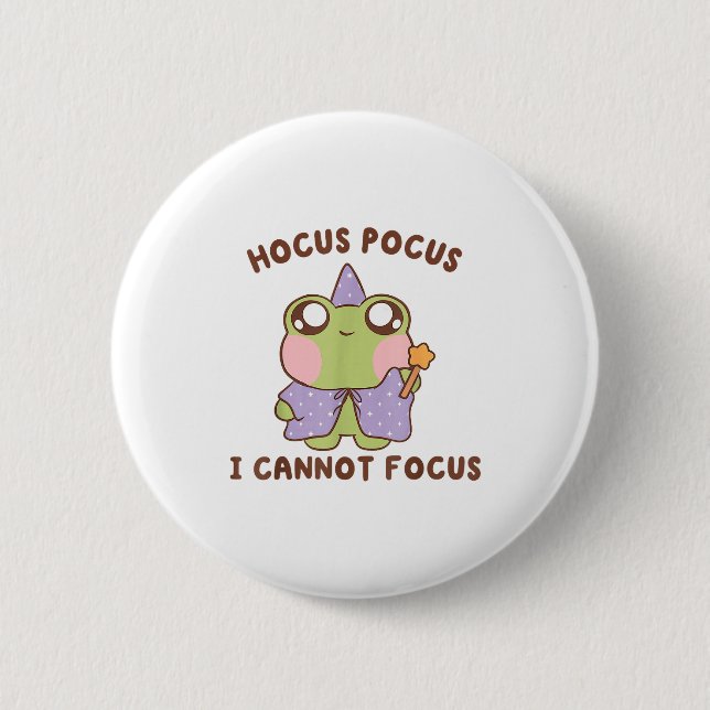 I Cannot Focus Funny Adhd Sitive Frog  Knapp (Framsida)