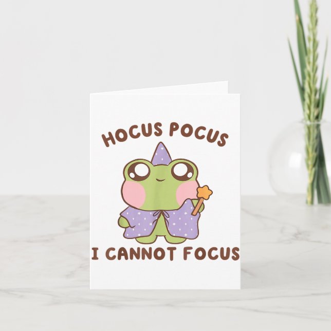 I Cannot Focus Funny Adhd Sitive Frog  Kort (Framsida)