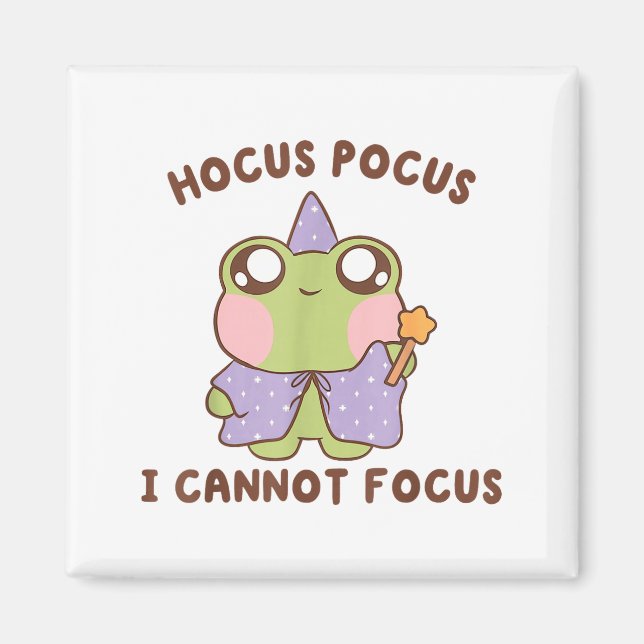 I Cannot Focus Funny Adhd Sitive Frog  Magnet (Framsidan)