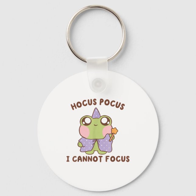 I Cannot Focus Funny Adhd Sitive Frog  Nyckelring (Framsida)