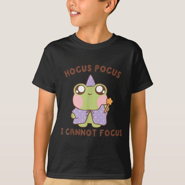 I Cannot Focus Funny Adhd Sitive Frog  T Shirt (Framsida)