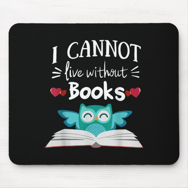 I Cannot Live Without Books Owl  Musmatta (Framsidan)