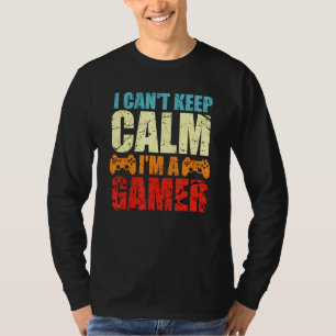 I Cant Behålla Lugn Im A Gamer Retro-spel T Shirt
