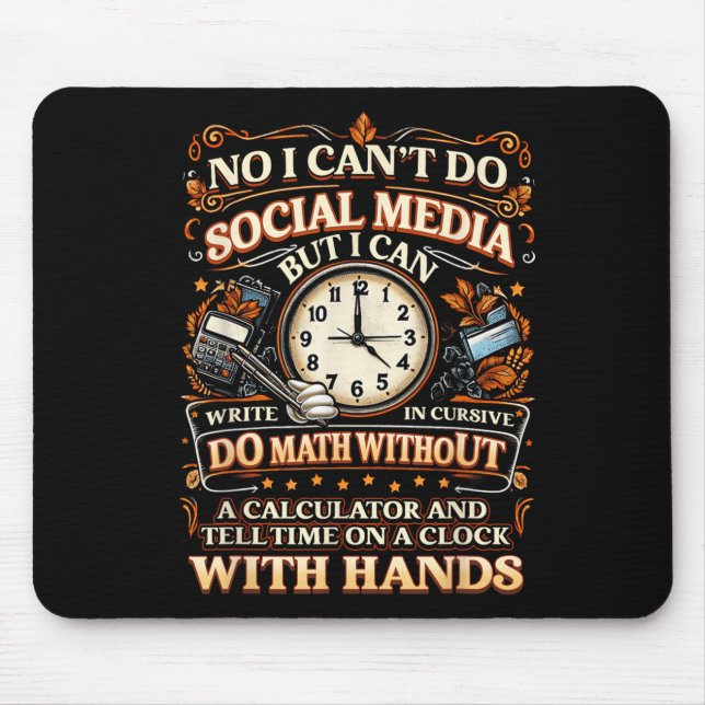 I Can't Do Social Media But I Can Write In Cursive Musmatta (Framsidan)