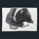 I Can't Even Right Meow Kökshandduk<br><div class="desc">Introducing Binx... This humorous image features a black-and-white tuxedo cat curled up with one paw dramatically covering his face, as if he has completely given up on the day. With his head tucked down and eyes hidden, the cat looks adorably fed up—like he just heard the most ridiculous thing imaginable...</div>