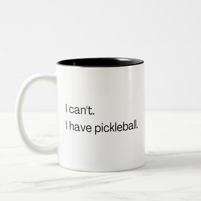 I can't I have pickleball Två-Tonad Mugg (Vänster)