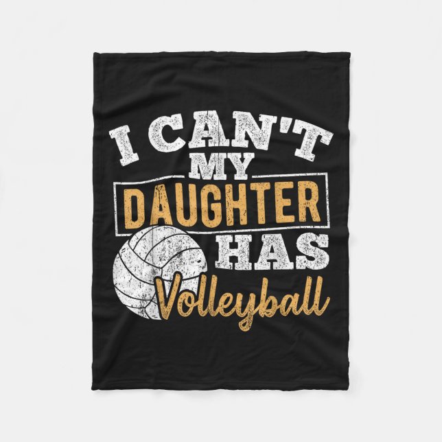 I Cant My Daughter Has Volleyball - Netball Traini Fleecefilt (Framsidan)