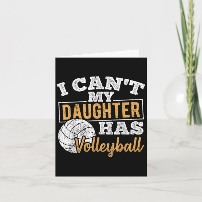 I Cant My Daughter Has Volleyball - Netball Traini Kort (Framsida)