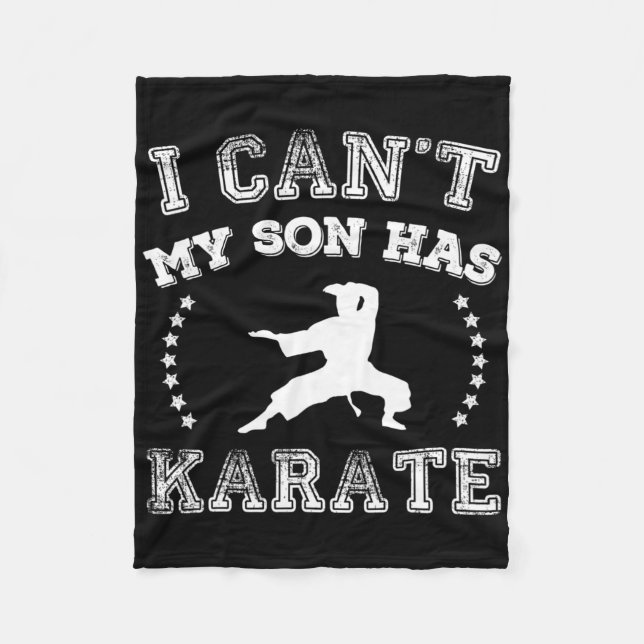I Cant My Son Has Karate Sports Parents  Fleecefilt (Framsidan)