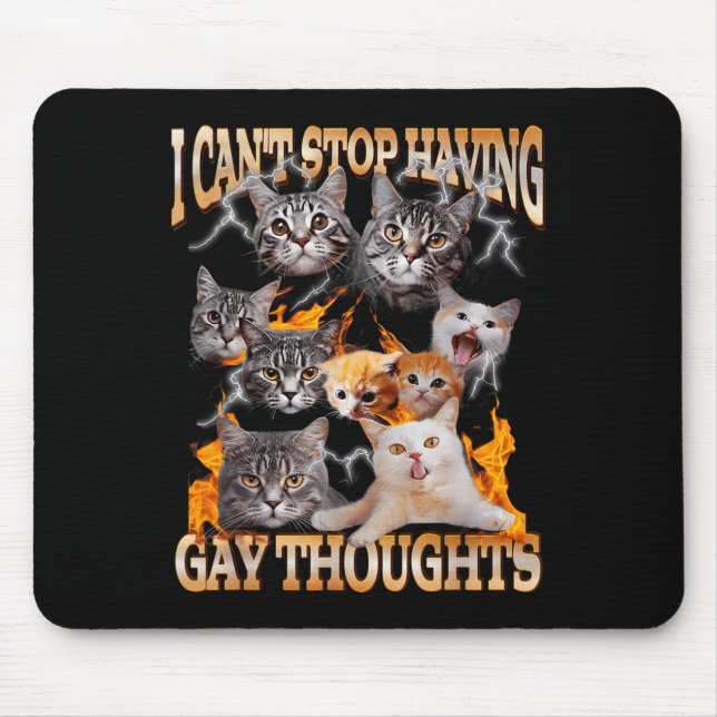 I Can't Stop Having Gay Thoughts Funny Cat Meme Bo Musmatta (Framsidan)