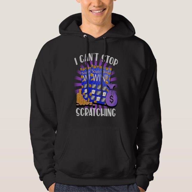 I Can't Stop Scratching Men Women  Bingo  3 Hoodie (Framsida)