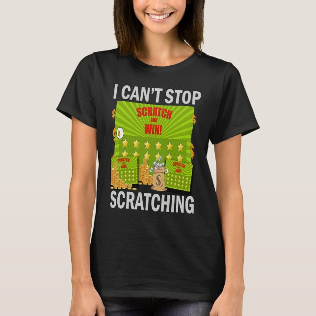 I Can't Stop Scratching Men Women  Bingo T Shirt (Framsida)