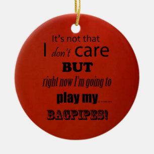 I Care Bagpipes Julgransprydnad Keramik