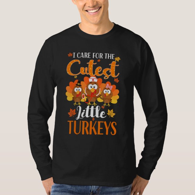 i care for the cutest little turkey t shirt (Framsida)