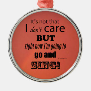 I Care Sjunga Julgransprydnad Metall