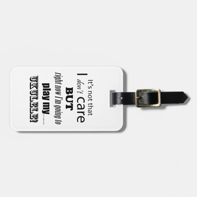 I Care Ukulele Bagagebricka (Horisontell Framsida)