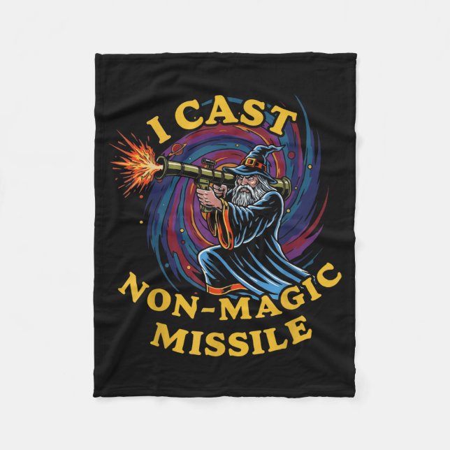 I Cast Non-magic Missile Funny Wizard Parody Meme  Fleecefilt (Framsidan)