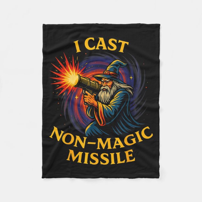 I Cast Non-magic Missile Funny Wizard Parody Meme  Fleecefilt (Framsidan)